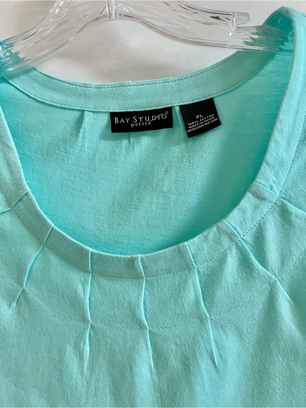 Light Aqua Soft 100% Cotton Top   PL